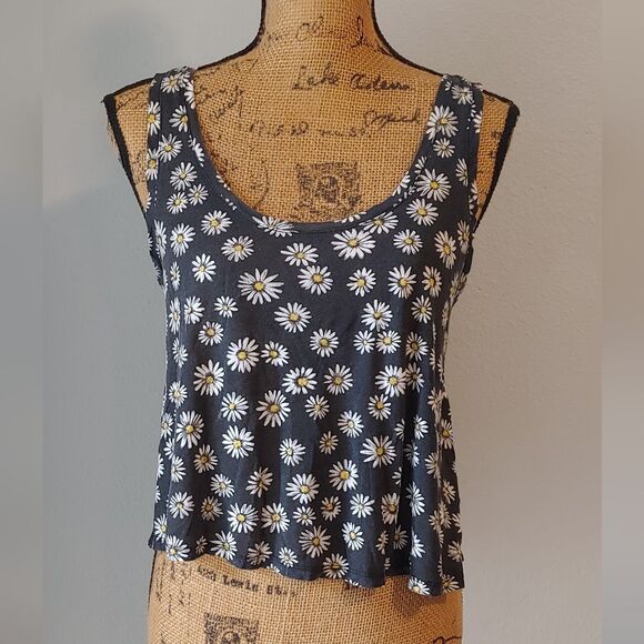 Eyelash Couture Tank Top w Daisy Print Sz M - Picture 1 of 8